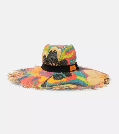 Striped Raffia Hat in Multicoloured - Etro | Mytheresa