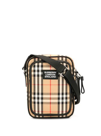 Burberry Vintage Check And Leather Crossbody Bag - Farfetch