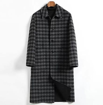 Amazon.com: MMLLZEL Double-Sided Tweed Coat Plaid Coat Loose Tweed Windbreaker Jacket Winter (Color : D, Size : XL Code) : Clothing, Shoes & Jewelry