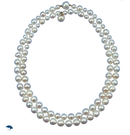 Queen Victoria Elizabeth double pearls