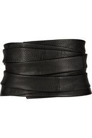 Inton textured-leather belt - The Row