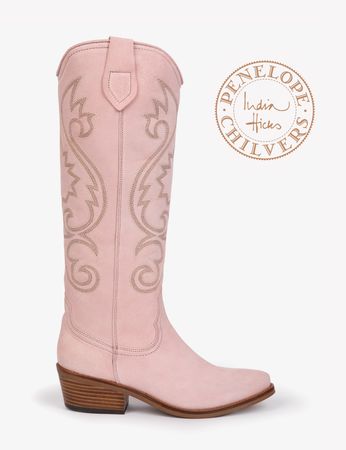 Devil's Backbone Cowboy Boot - Powder Pink | Women's Cowboy Boots | Penelope Chilvers