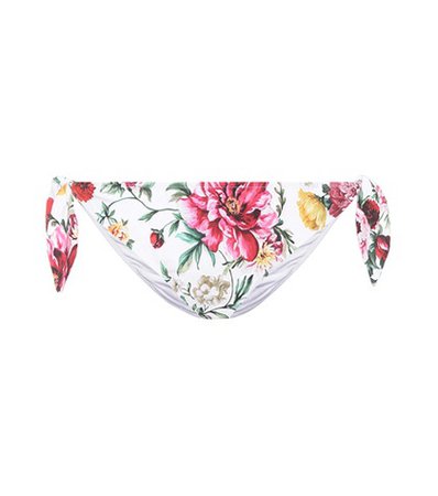 Floral-printed bikini bottoms