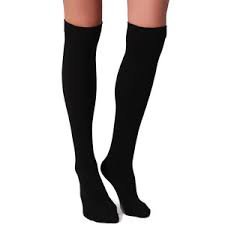 knee high black socks