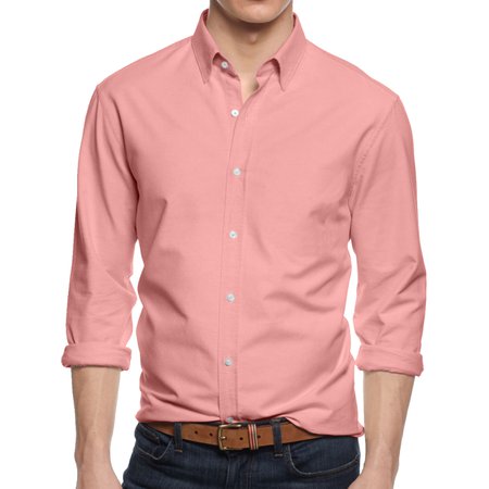 mens pink button down collar shirt - Google Search
