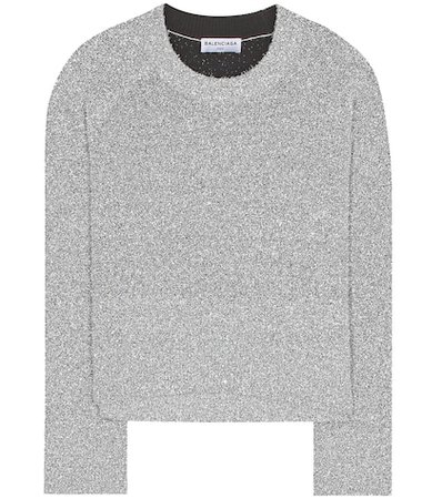 Lamé knitted sweater