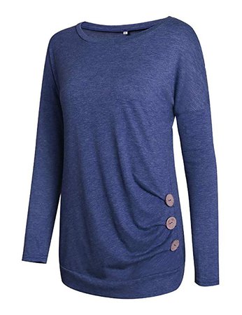 Simaier Women Loose Casual T Shirt Plain Cotton Round Neck Girls Tops: Amazon.ca: Clothing & Accessories