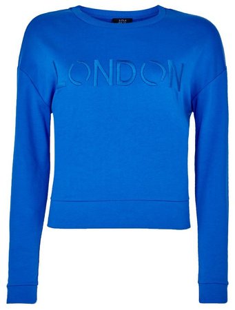 **Lola Skye Blue London Embroidered Cotton Sweatshirt