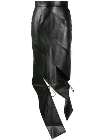 Matériel Long Slit Lace-up Skirt | Farfetch.com