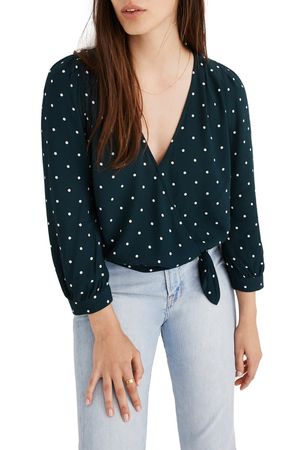 Madewell Dot Wrap Top | Nordstrom