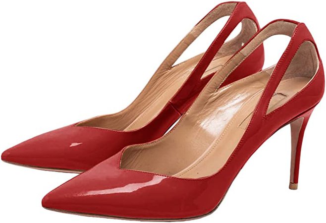 Amazon.com | JeimPoey Womens Pointed-Toe Pumps Cut-Out Stilettos Heels Slip-on Party Shoes | Shoes