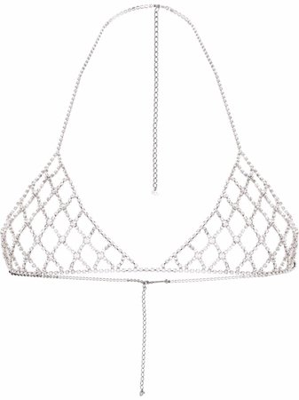 Shop Dsquared2 crystal embellished bralette with Express Delivery - FARFETCH