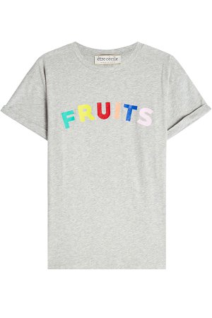 Fruits Printed Cotton T-Shirt Gr. M