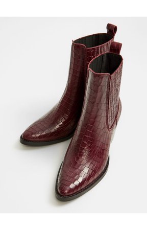 Western boot (Wine red)