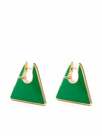 Bottega Veneta triangle enamel earrings - FARFETCH
