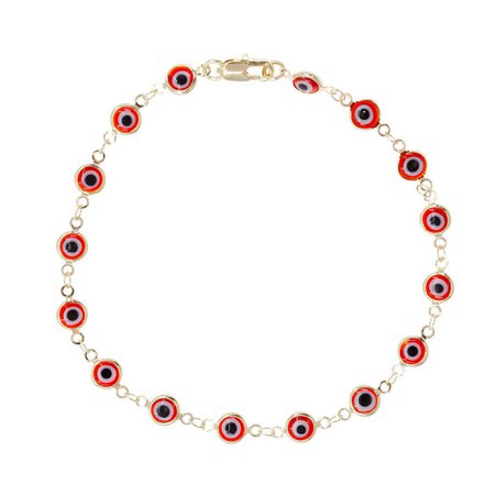RAGEN Jewels | All-Seeing Evil Eye Anklet in Red