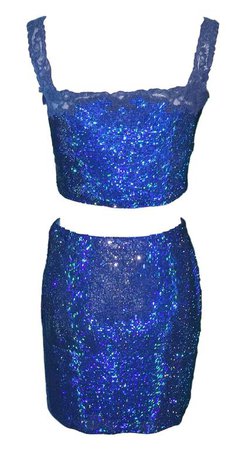 Atelier Versace by Gianni Oroton Chainmail Crystal Crop Top and Skirt Set, 1997 For Sale at 1stdibs