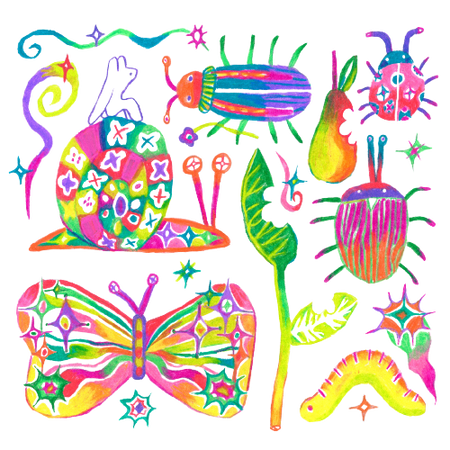 colorful bugs
