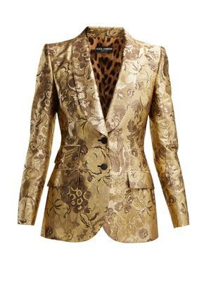 Single-breasted floral-jacquard blazer | Dolce & Gabbana |