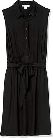 Amazon.com: Amazon Essentials Women's Sleeveless Woven Shirt Dress, Black, XX-Large : Clothing, Shoes & Jewelry