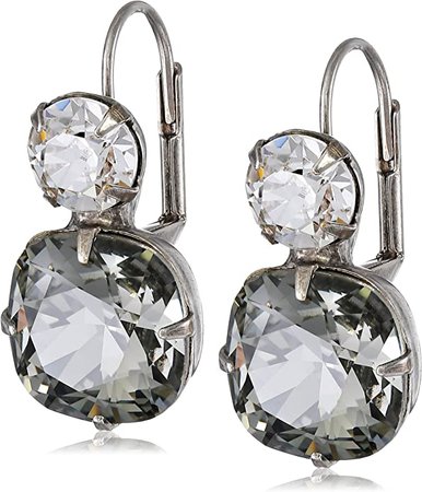 Amazon.com: Sorrelli Essentials On the Edge Dangle Earrings, Antique Silver-Tone Finish, Black Diamond : Clothing, Shoes & Jewelry