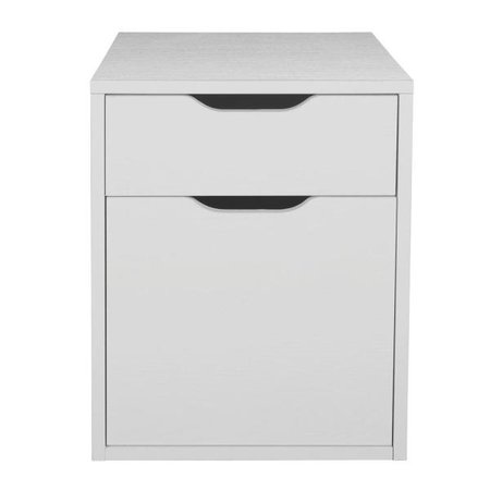 Regency Brasas White Wood Grain Freestanding Box-File Pedestal File Cabinet with No Tools Assembly-HDBRPBF19WH - The Home Depot