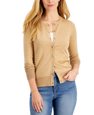 Charter Club Button Cardigan, Created for Macy's & Reviews - Sweaters - Women - Macy's