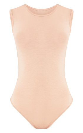 Basic Nude Round Neck Thong Bodysuit | PrettyLittleThing USA