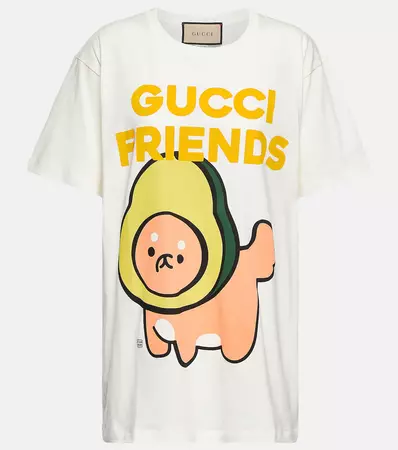 Gucci Kawaii Printed Cotton T Shirt in Multicoloured - Gucci | Mytheresa
