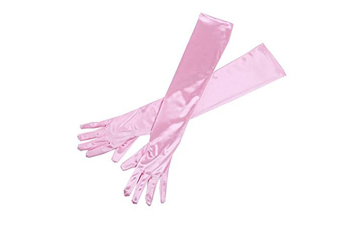 Utopiat Classic Audrey Style Satin Gloves In Baby Pink Women Inspired By BAT: Amazon.co.uk: Clothing