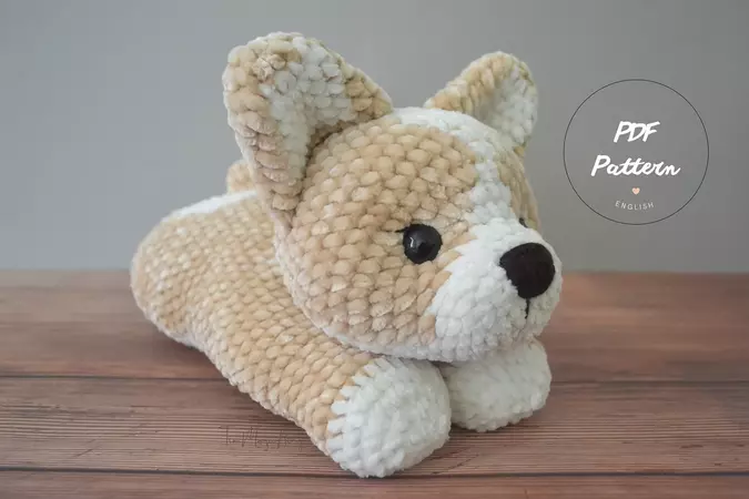 Crochet Corgi Dog Pattern: Little Biscuit Amigurumi Puppy - Etsy New Zealand