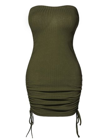 LE3NO Womens Stretchy Ribbed Knit Infinity Multi-Way Convertible Tube Dress Top Skirt | LE3NO