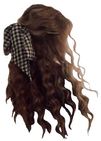 Hair with checkered bow