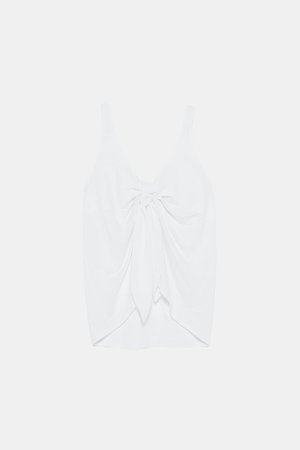 KNOTTED TOP - BEST SELLERS-WOMAN | ZARA United States white