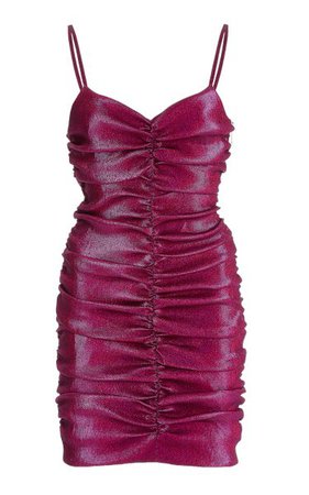 Metallic Ruched Lurex Mini Dress By Area | Moda Operandi