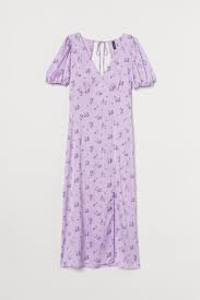 hm dress puff sleeve flower purple – Google Suche