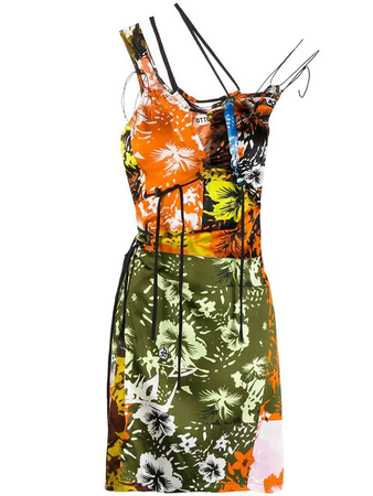 Ottolinger Hibiscus Print Dress - Green | ModeSens