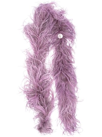 Purple The Attico textured scarf 202WAB06H002 - Farfetch