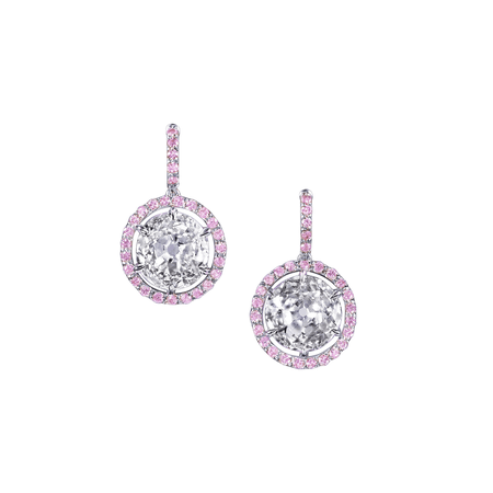 pink diamonds earrings