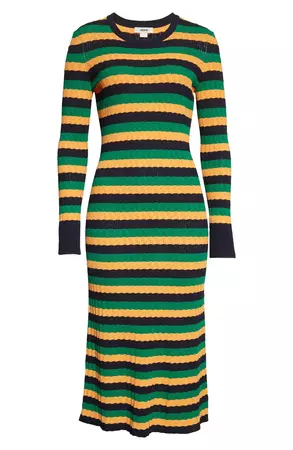JASON WU Striped Long Sleeve Sweater Dress | Nordstrom