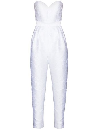 Shop white ROTATE Lana sweetheart-neck jumpsuit with Express Delivery - Farfetch