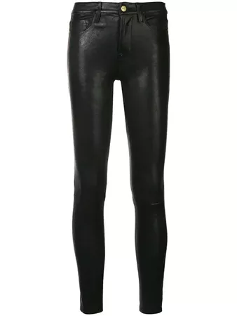 FRAME Skinny Leather Trousers