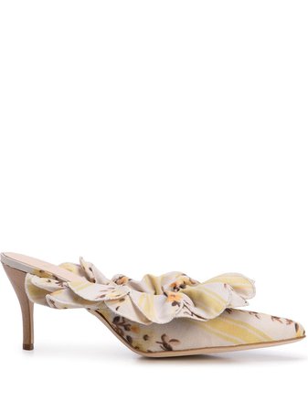 Yellow Brother Vellies Frilled Mules | Farfetch.com