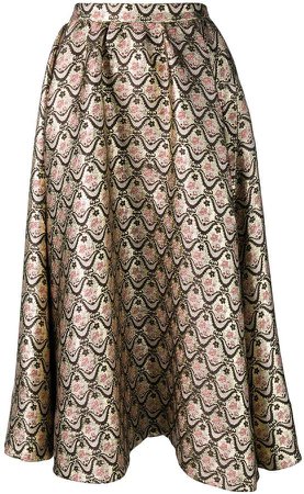 patterned loose skirt