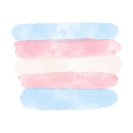 trans flag watercolour