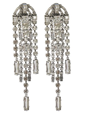 Lanvin Lanvin Crystal-embellished Earrings - Silver - 10930657 | italist