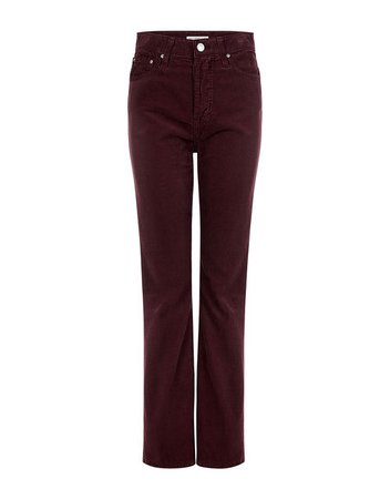 Alexa Chung for AG Jeans | Revolution Corduroy Pants | Sulfur Fig | IFCHIC.COM