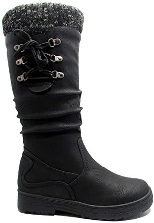 Amazon.com | Stylish & Comfort Women's Knee High Zipper Up Winter Boots with Side Pocket and Zip Warm Shoes (9, Tan) | Knee-High