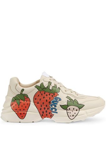 Gucci Rhyton Strawberry Sneakers - Farfetch