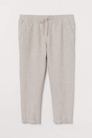 H&M+ Linen Pants - Beige